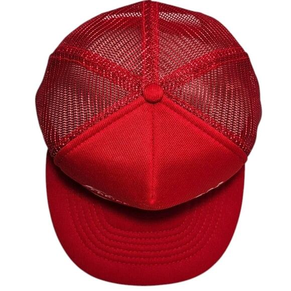 Vintage Chevron Carriers Trucker Hat Snapback Cap Red White Capital Mesh Bach - Picture 5 of 9